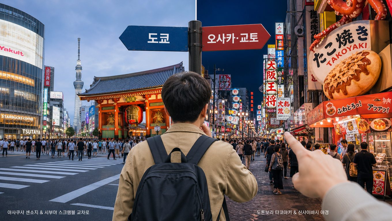 일본여행 일정, 도쿄와 오사카·교토 선택 기준