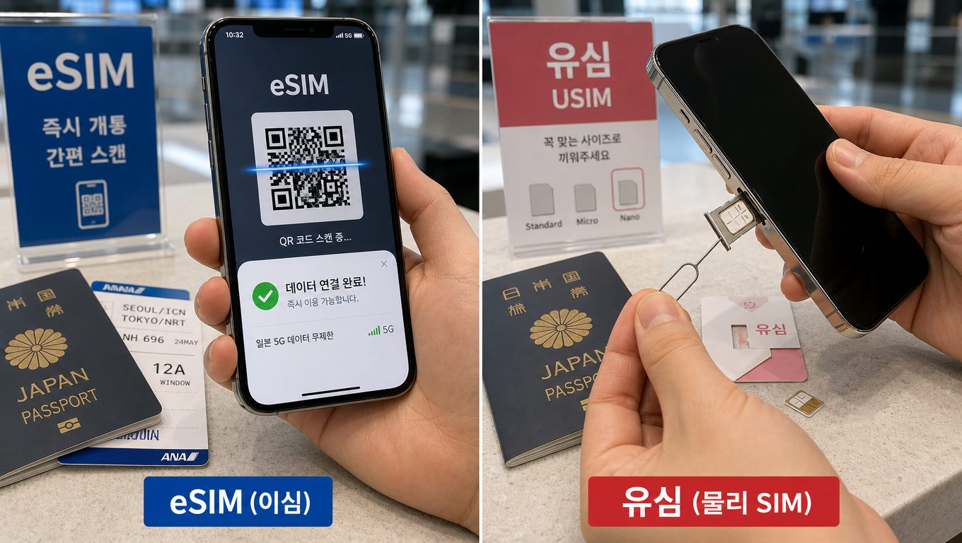 eSIM 유심 차이점 일본 여행에서 확인하기
