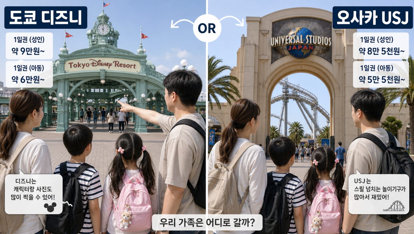 아이와 함께 가기 좋은 도쿄 오사카 여행지와 비용